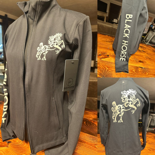 ATHLETIC WEAR BLACK ZIP UP JACKET