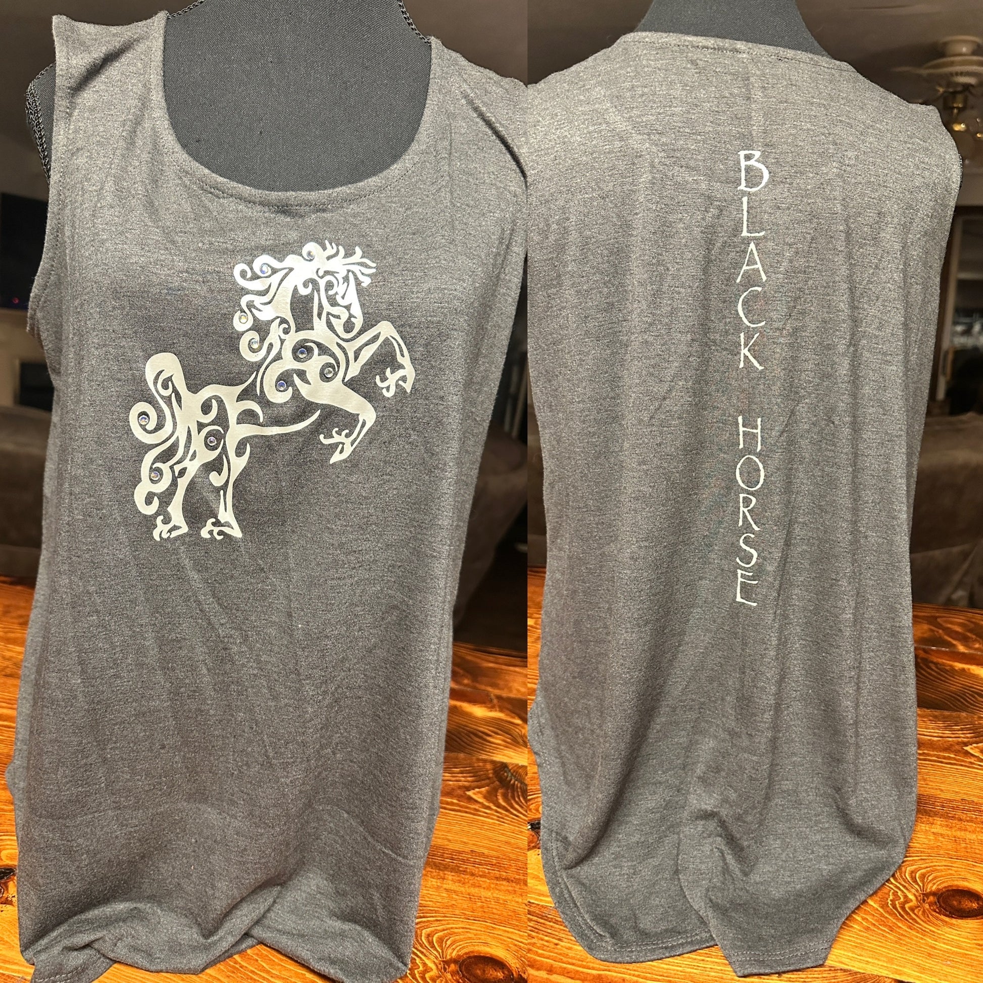 ROUND HEM GRAY TANK TOP